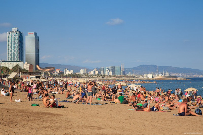 Barceloneta Beach in Barcelona